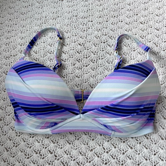 Victoria's Secret Angel Convertible Bikini Top- 32DD- Escape Stripe multicolor - Picture 3 of 11